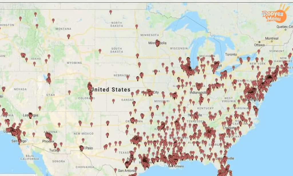 Popeyes Location Map