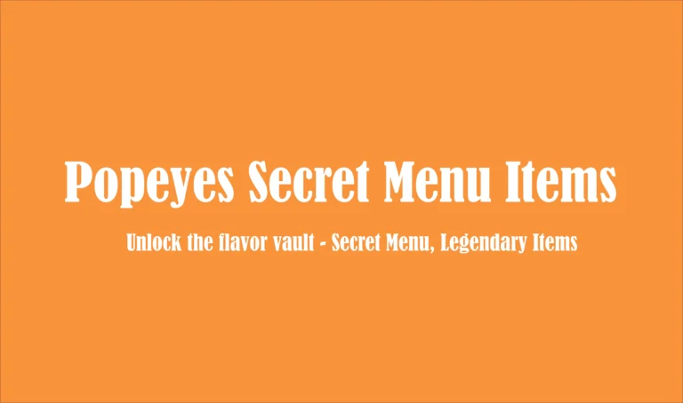 Popeyes Secret Menu
