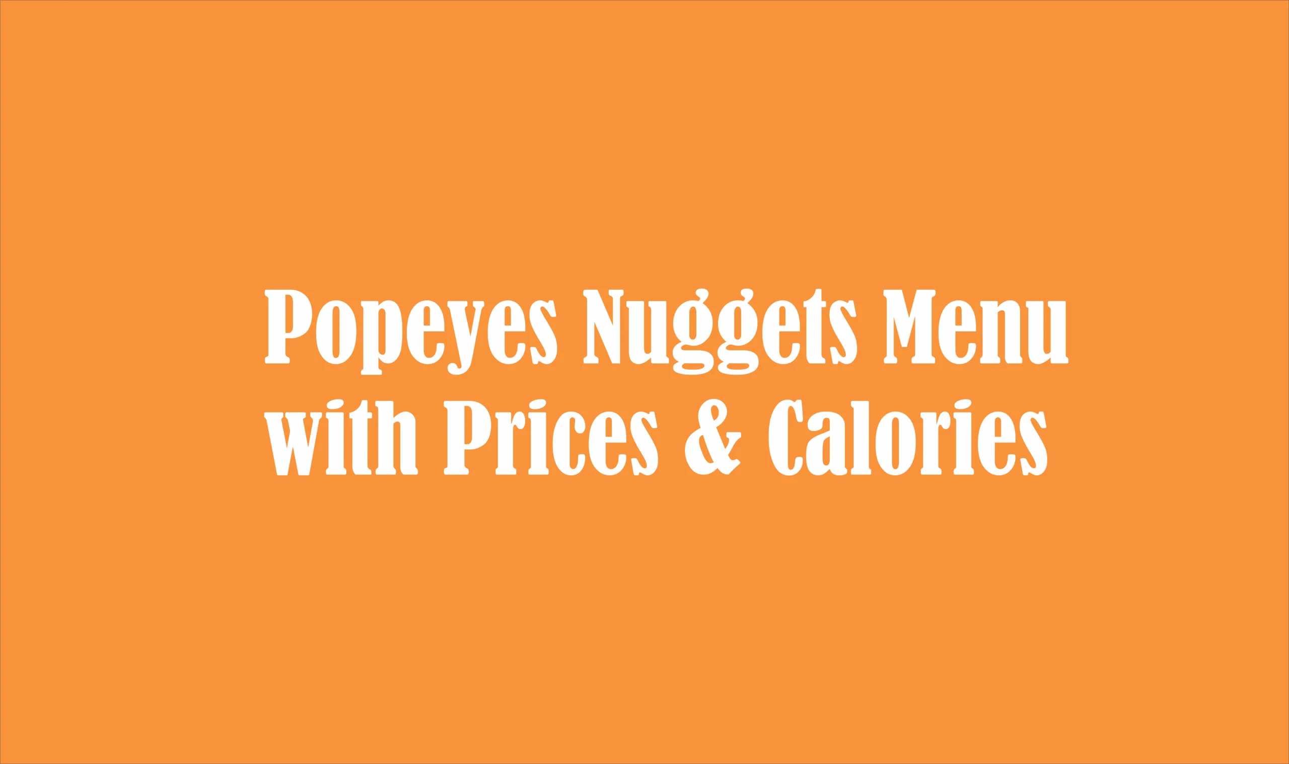 popeyes nuggets