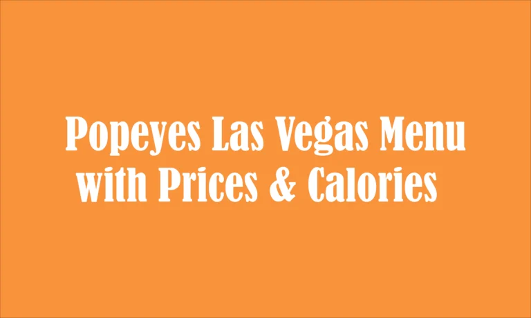 Popeyes Las Vegas Menu